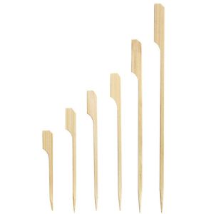 18cm Flat Wooden Bamboo Paddle Picks Sticks For Marshmallow