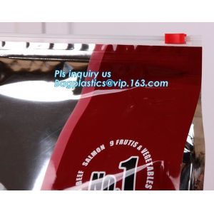 15kg 20kg side gusset plastic bag pet food packaging with slider zipper, flat