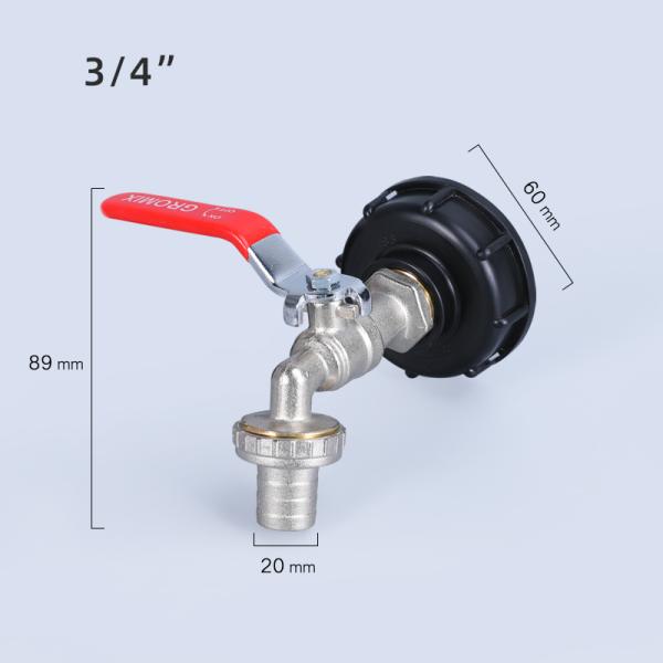 Customized Support Adapter Faucet Wire IBC Tank Tap Replacement Connector Valve For Water Tank Hose Tap