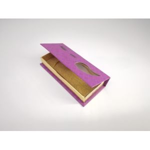 Custom Silver Glitter False Eyelash Clamshell Gift Box