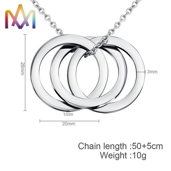 55CM Chain Russian Ring Engraved Name Necklace