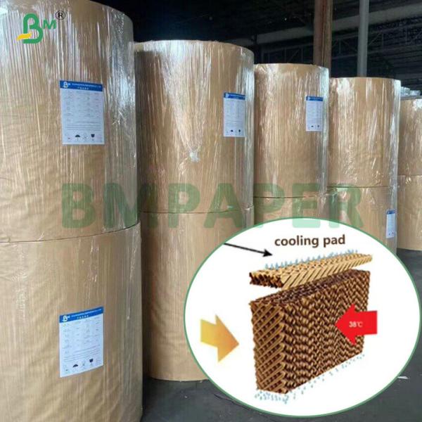 Buy 95gsm 105gsm High Wet Strength Absorbent Kraft Paper For Poultry Cooling Pads at wholesale prices
