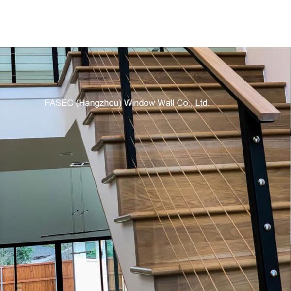 Horizontal Stainless Cable Balustrade Handrail For Balcony Stair Hand Railings Systems