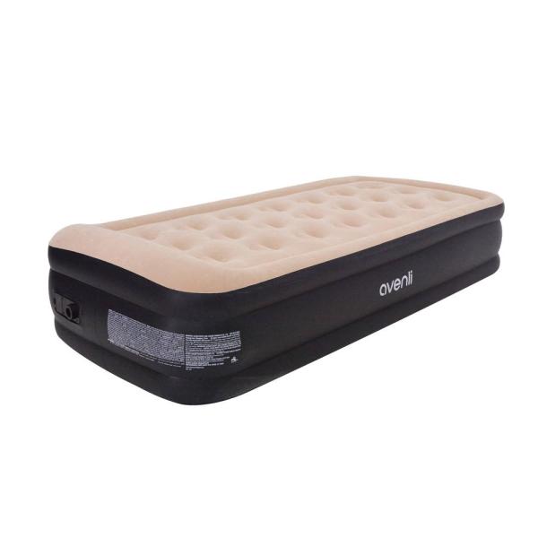 Electric Folding Air Mattress Bed Waterproof Flocked PVC Customized