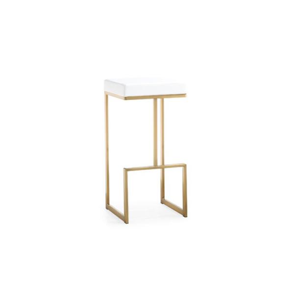 Buy White 0.112CBM 4.0KGS Leather Upholstery Bar Stools at wholesale prices