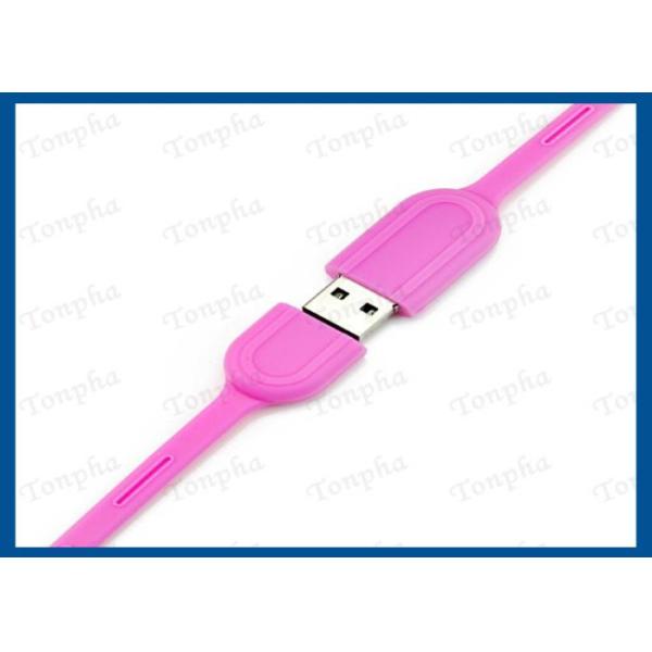 Promotional Thin Wristband Flash Drive Convenient Carrying Silicone Material