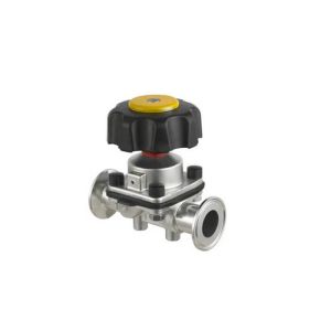 TP304 Three Way Manual Sanitary Diaphragm Valves For Beverage
