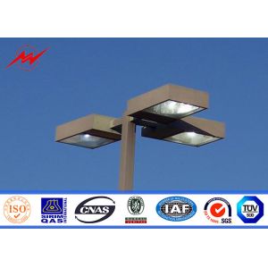 Yarding Lighting Galvanized Steel Pole 2.5mm 1000mm Length Single Outreach