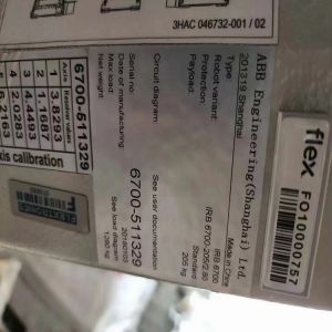 6700-205/2.8 Industrial Used ABB Robot 205kg Payload With Cabinet Teach Pendant