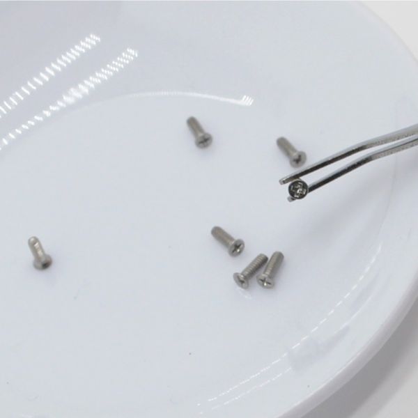 Ultra-Thin 1.5mm Galvanized Micro Screw with Slotted Flat End for Precision Electronics