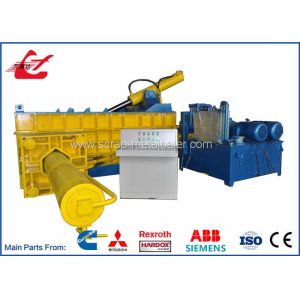 China PLC control Scrap Metal Baler Heavy Scrap Metal Compactor Side Push Out on sale
