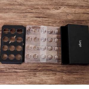 Bonbon Paperboard Truffle Chocolate Box Packaging With Plastic Insert ODM