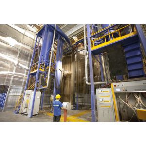 Diesel Oil Heating Automatic Powder Coating Line With Spray Tunnel Pretreatment