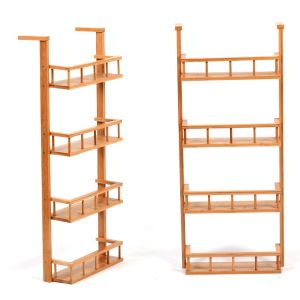 4 tier bamboo fridge storage rack