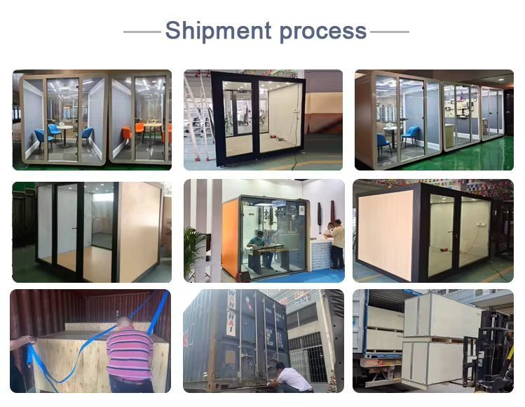 Steel Structure Soundproof Portable Booth Customized Modern Office Pods