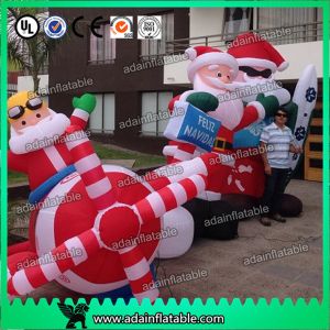 Quality Christmas Event Inflatable Santa,Advertising Inflatable Claus With Plane for sale
