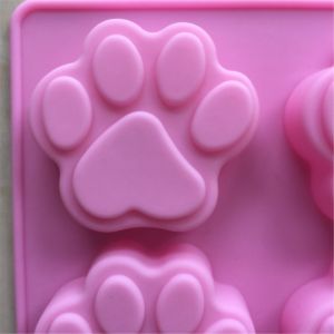 BPA Free 3D Puppy Footprint Silicone Hard Candy Molds
