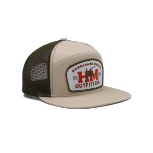 Unisex Cotton Trucker Cap with Flat Visor and Snapback Woven Patch With