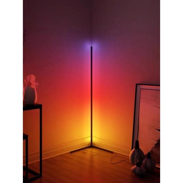 Hot Wholesale Colorful Remote Control Corner Led Floor Lamp For Home Bedroom