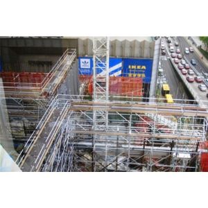 Modular Aluminum Stair Scaffolding Ring Lock Type Scaffolding For Building