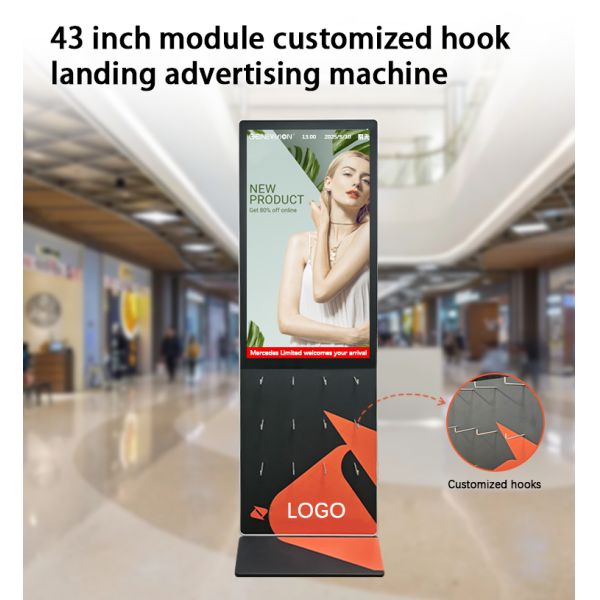 Retail Shop Smart Phone Accessories Hook 43 inch Wifi Digital Signage with Software and Cloud Server