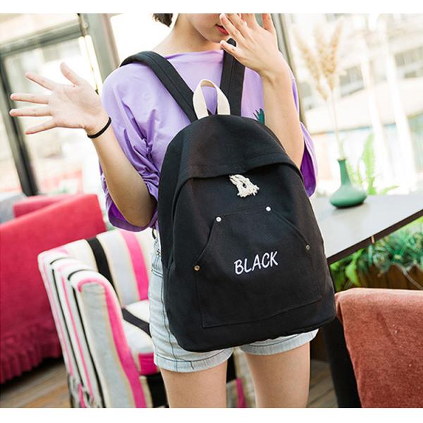 Hot sale canvas female Korean campus backpack simple mori backpack travel leisure bag