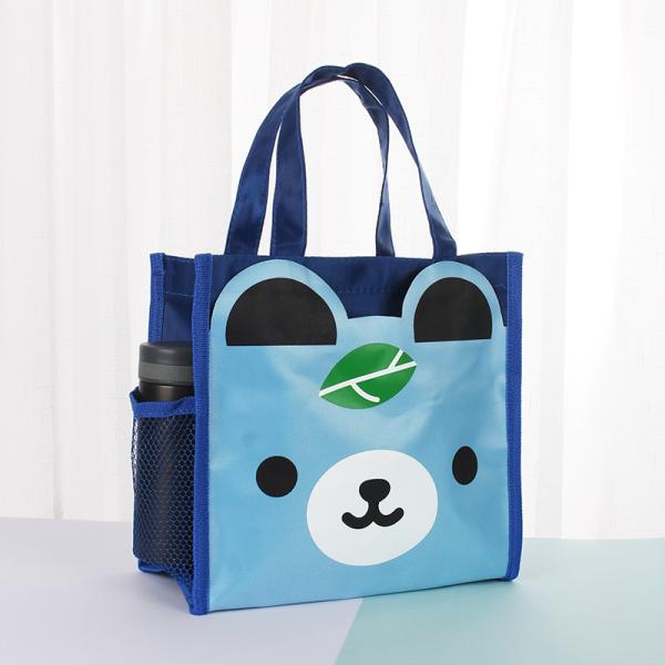 Students Animals Children Canvas Tote Bags School Waterproof Lunch Bento Bag