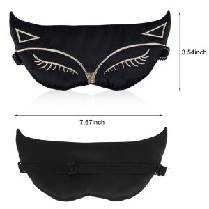 Travel 9x21cm Mulberry Silk Sleep Mask Blindfold For Sleeping