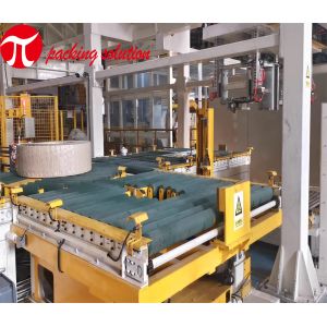 Stretch Film Steel Coil Wrapping Line ID 508mm Labor Saving