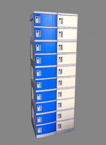 Quality 10 Tier Beige / Yellow Charging Station Lockers 2 Layer Cell Phone Charging Lockers for sale