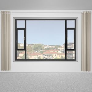 Housing Project Aluminum Alloy Broken Bridge Casement Windows with Folding