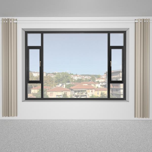 Housing Project Aluminum Alloy Broken Bridge Casement Windows with Folding