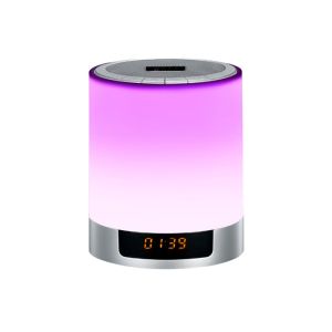 Wireless LED Light Bluetooth Speaker with Digital Alarm Clock FM Radio