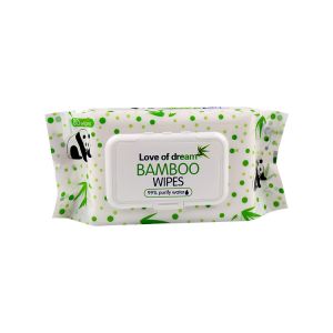 Unbleached Disposable Bamboo Wet Wipes , Durable Biodegradable Toilet Wipes