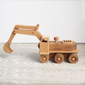 No Deformation Wooden Log Truck Toy , Children Teaching Montessori Wooden Blocks