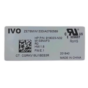 HP 120Hz 13.3" Laptop LED Screen IVO M133NVF3 R0 1920x1080 FHD EDP 40pin NON