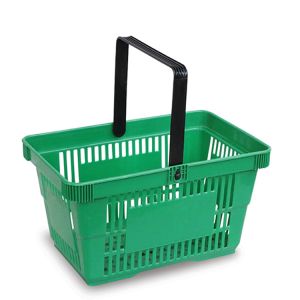 Quality 30L 520mm 355mm Handheld Shopping Baskets For Grocery Store With Black Handles for sale