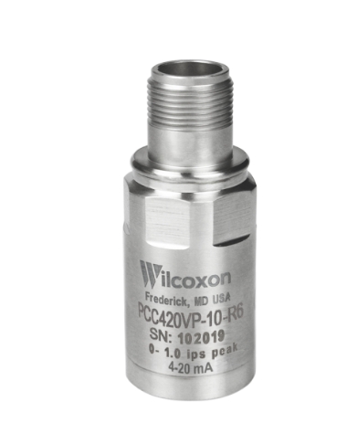 4-20mA Industrial Vibration Sensor Vibration Transmitter 22 KHz Top Exit