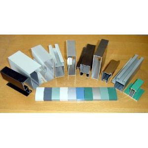 Double Glass Aluminium Window Frame Profiles Energy Efficient Thermal Break