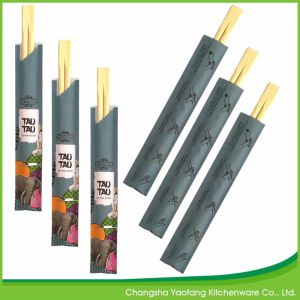 Bamboo Chinese Takeaway Chopsticks 23cm Natural Twins Open Paper Packing
