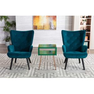 Green Mirror 15.75inch height Coffee Bedside Table Nightstand