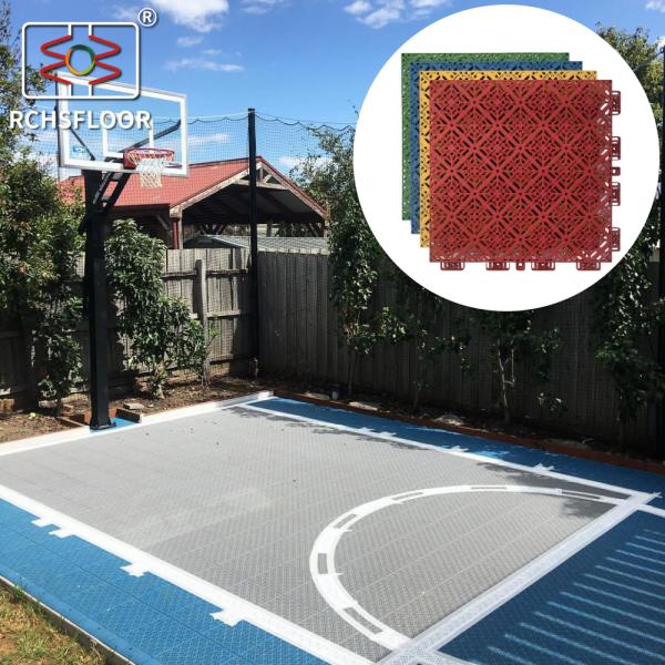 Buy Customized Pattern Tennis Court Tiles PP Interlocking Flooring at wholesale prices