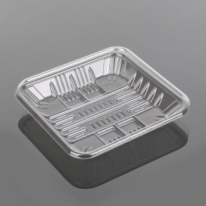 OEM ODM Square Disposable 14*14*2cm Plastic Meat Packaging
