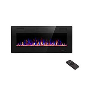 China Multicolor Electric Fireplace Low Noise Recessed Wall Mounted AC120V/60HZ N.W/G.W 24/28kgs on sale