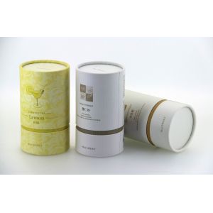 Delicate White Cardboard Tube Packaging For Flower Tea Powder