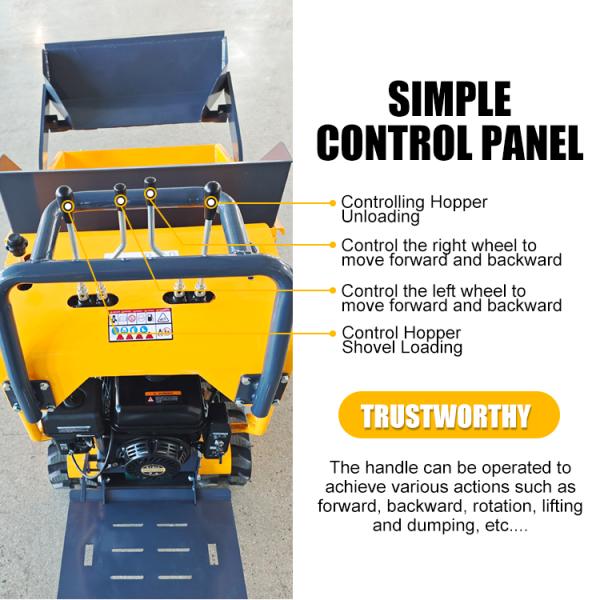 Factory Direct Sales Full Hydraulic Crawler Small Dumper Truck 500kg Construction Farm Manor Mini Dumpers