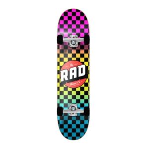 Quality YOBANG OEM RAD Wheels Checker 2 Neon Fade Complete Skateboard - 7.75&quot; x 31.25&quot; for sale