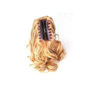 China Custom Yellow Body Wave Human Pony Tail Wigs and Extensions for Women on sale