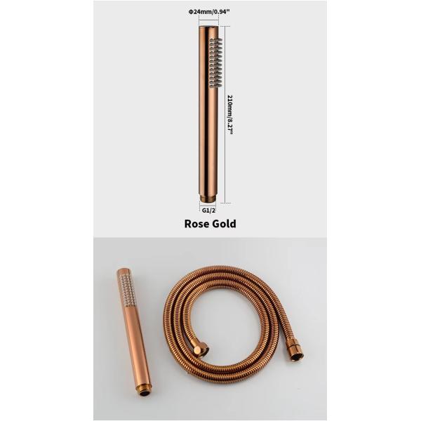 Cylinder-shaped handheld showerhead shower: Spray with a showerhead hose