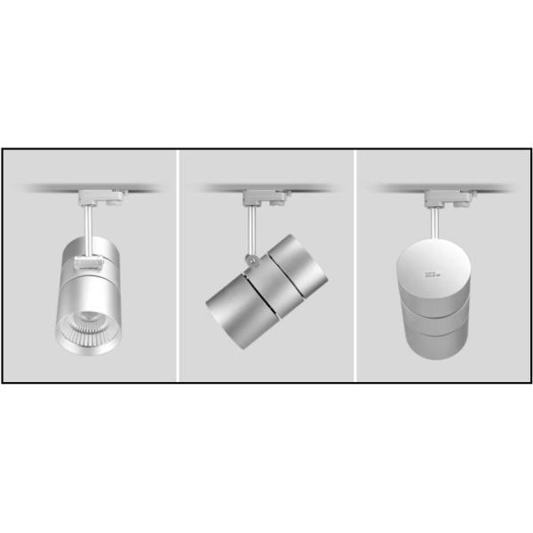 Sliver COB 40w LED Ceiling Track Lights Aluminum 12 Degree 0.9PFC 90Ra SAA